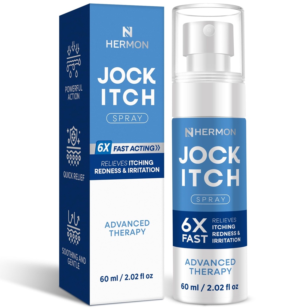 Erkek için Hermon Jock Itch spreyi: Jock Itch için Güçlü Tedavi - Ekstra Güçlü Kombine Sıvı Soothing - 2.02 Fl Oz (1.5 of 1)