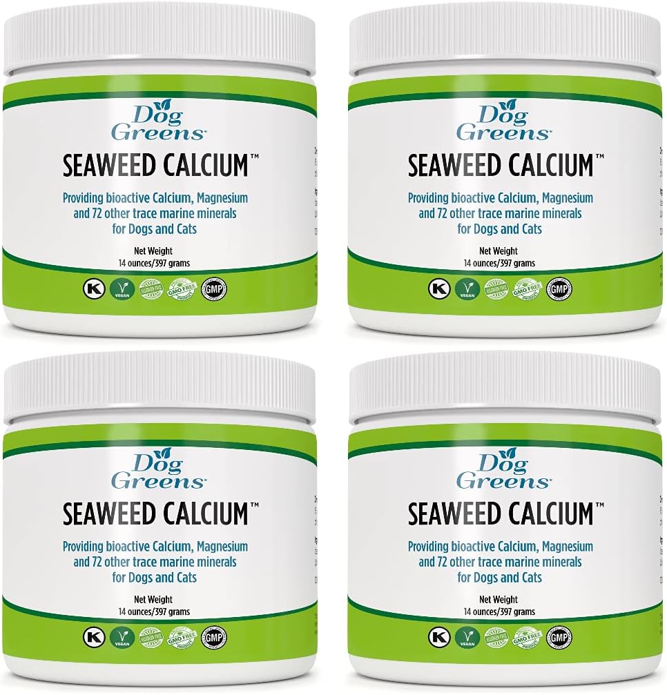 Seaweeduba Mineral Supplement for Dogs and Cats, 14 oz - Eski olarak Doğanın En İyi Deniz Ial veya Yumurta Shell Toz, Hayvanlar için Temel Kalsiyum (4 Pack)