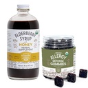 Herbal Supplement Syrup & Gummies Bundle – A 16oz Bottle of Elderberry Syrup with Honey & 7oz Original Elderberry Gummies Made from Only Organic Ingredients in The USA