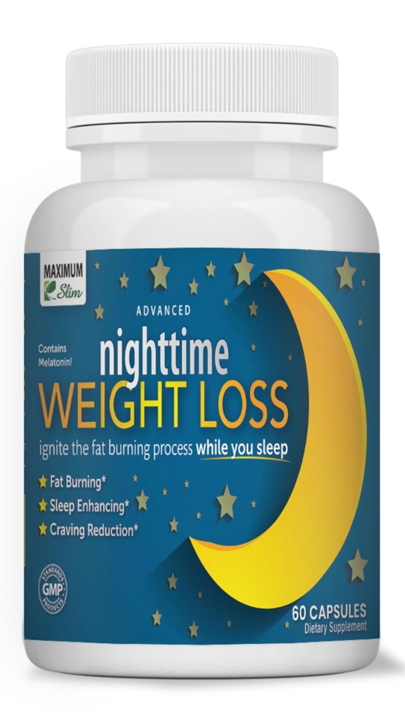 En Fazla Slim Nighttime Kilo Desteği – Gentle Fat Comb & Sleep Aid – African Mango, Resveratrol & Green Tea – Non-GMO, Vegan, 60 Capsules