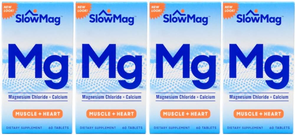 Slow Mag Magnezyum Klorid vedis, 60 Tablet Her (Value Pack of 4)