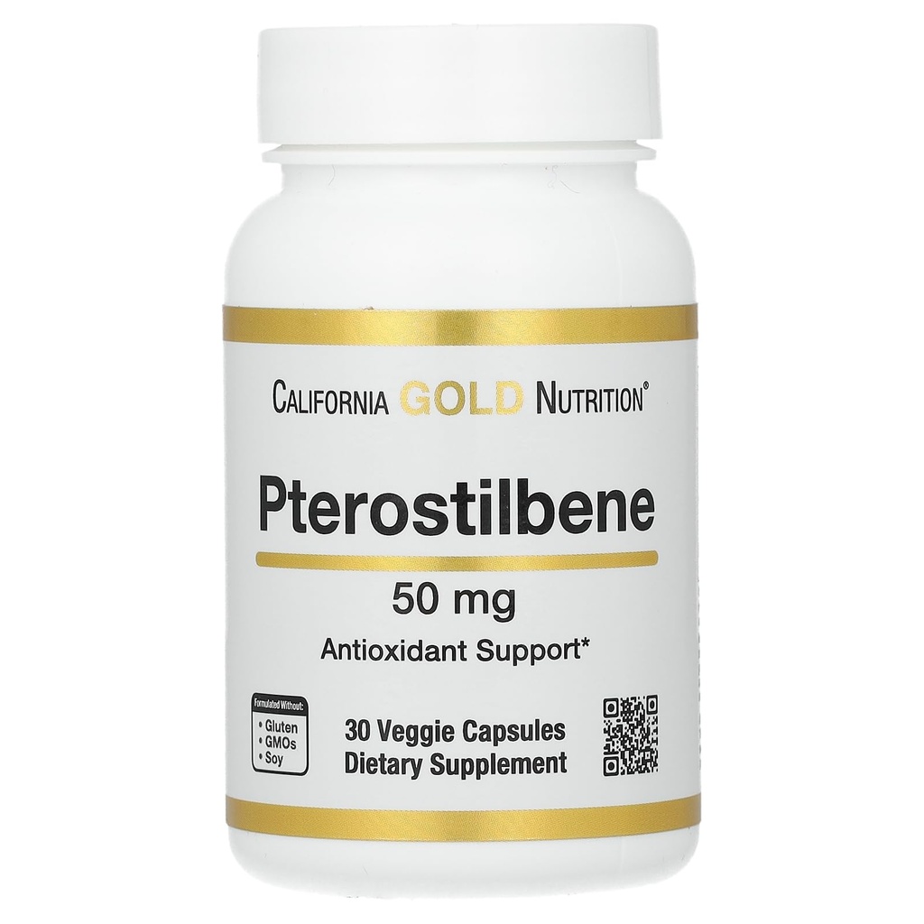 California Gold Beslenme Pterostilbene, 50 mg, 30 Veggie Capsules