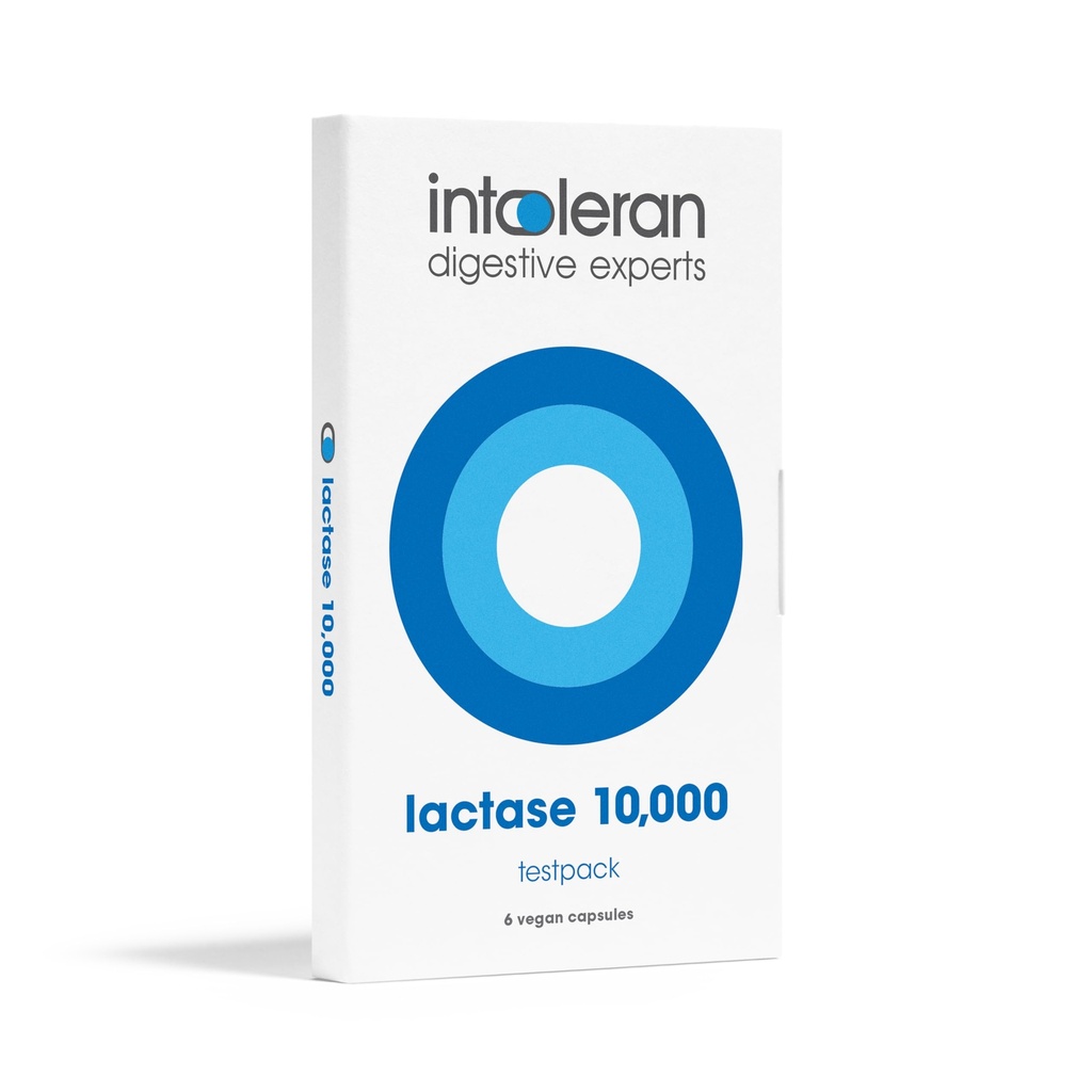 Toleran Lactase 10.000 Digestive Enzymes Test Paketi - 6 Capsules | Lactase Enzyme Digest Süt & Lactose | Yüksek Dosed & Fast Acting | Vegan | Low FAP multivitamin