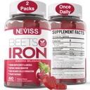 Demir, Metil B12, Folate, C vitamini ile Arıt Kökleri - Nitrik Çimento ve Demir Seviyeleri Arttırın, Enerji Desteği, Fatigue, Beetroot & Gentle Iron Supplement, Sugar Free, 120 Count