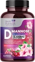 D-Mannose Supplement 1,350 mg - Cranberry, Hibiscus & Dandelion - Hızlıca, Doğal Urinary Tract & Bladder Support for Women & Men – Flush & Cleanse Impurities – Non-GMO, Vegan – 60 Capsules