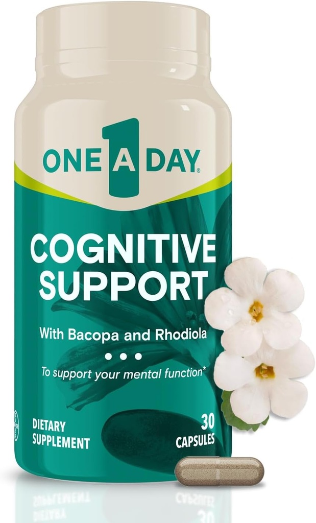 Bir Gün Bilişsel Tamam - Bacopa ile Erkekler ve Kadınlar için Bilişsel Performansı Destekleyin. Ayrıca Rhodiola, ve Kutsal Basil, 30 Capsules (Pazar Mayıs Vary) içerir.