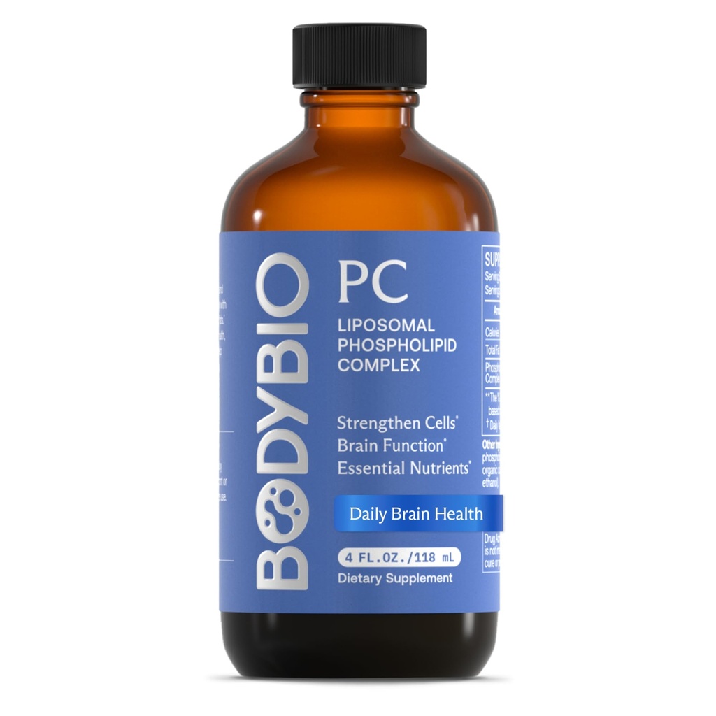 BodyBio PC - Beyin Sağlığı için Phosphatidylcholine, Ruhty, Bilişsel Fonksiyonl, Hücresel Onarım ve Sağlıklı Ağlama, Phospholipid Kompleksi
