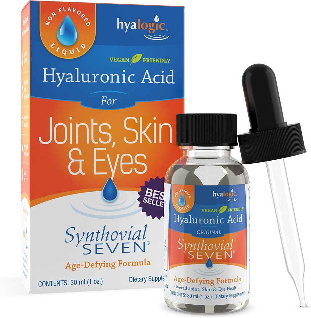 Hyalogic Synthovial Seven Hyaluronic Acid - HA Ortak Destek - Vegan - 1 oz