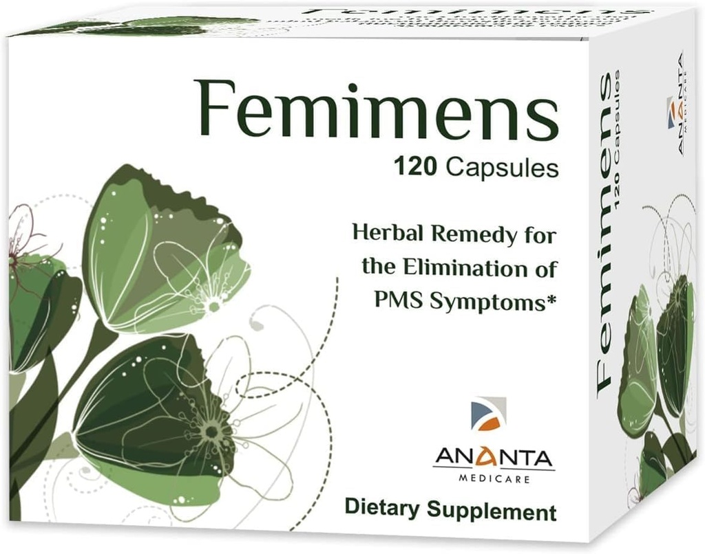 Ananta Medicare FEMIMENS Herbal Remedy for The Elimination of PMS Symptoms, Dietary Supplement - 120 Capsules