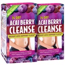 Uygulamalı Beslenme 14-Day Acai Berry Cleanse - 56 Tablet, 2 Paket - Kilo-Los Desteği Flush + Süt Butle - 56 Toplam Hizmetler