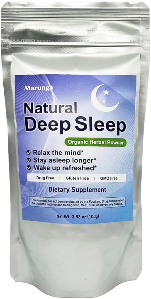 Doğal Deep Sleep, Diyetsel Tamam, Organik Herbal Toz, Stres ve Mood Destek, Digestive Health Support, Melatonin Free, 30 günlük Supply, Japonya'da Yapıldı