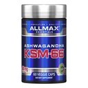 ALLMAX Essentials Ashwagandha KSM-66 (60 Veggie Caps) - Muscle Strength & Recovery - Non-GMO, Gluten Free - 30 Hizmet