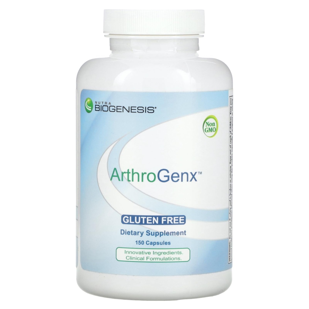 Nutra BioGenesis - ArthroGenx - Turmeric, Ginger ve MSM Ortak Fonksiyonla Yardımcı Olmak ve Vücut Normal Inflammatory Cevap - 150 Capsules