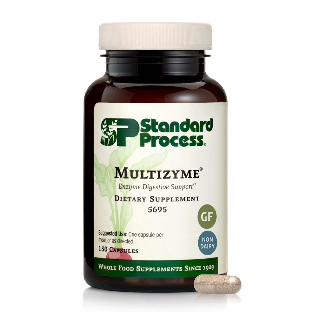 Standart Süreç Multizyme - Pancreatic Enzyme Supplement to Support The Breakdown of Proteins, Carbohidrats & Fats - Digestive Support - Gluten-Free, Non-Dairy & Non-Soy - 150 Capsules