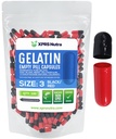 XPRS Nutra Boyutu 3 Boş Kapsüller - 100 Kont Boş Gelatin Capsules - Pills DIY Capsule - Pure Bovine Pill Gel Caps Do-It- Yourself Vitamins and Supplements (Black/Red)