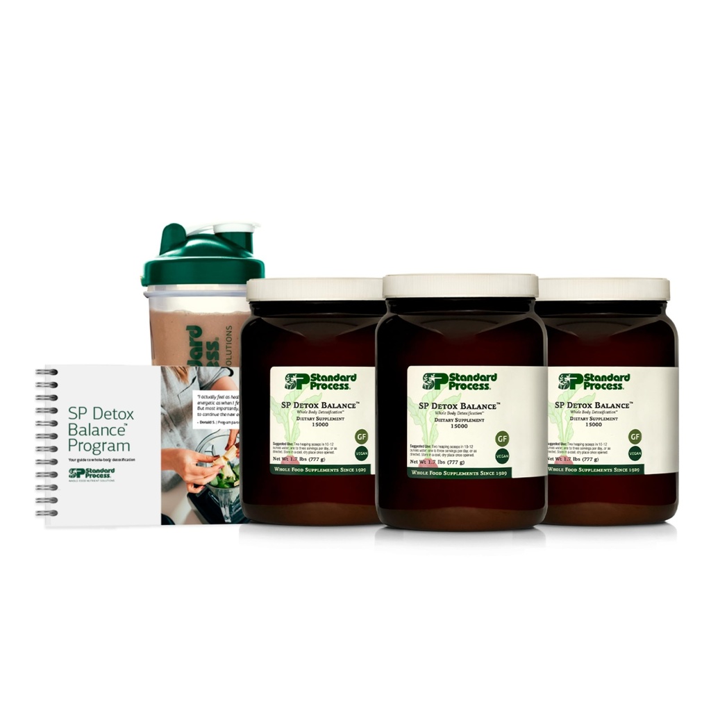 Standart Süreç SP Detox Balance Kit, 28-Day Programı - Pea protein, Iron, Magnezyum & Choline - Vegan, Non-Dairy & Gluten-Free (3 Pack)