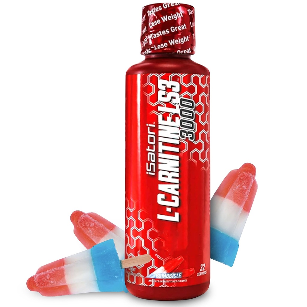 iSatori L-Carnitine LS3 3000, Sıvı L-Carnitine with Acetyl L-Carnitine L-Tartrate, Stimulant Free Pre Workout, Low Calories, Sugar, Gluten, Keto-Friendly, Bombsi Flavor (32 Hizmetler)