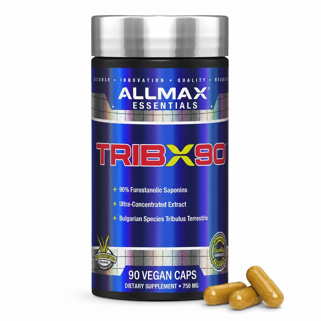 ALLMAX Beslenme Trib X 90, Bulgar Tribulus Ultra-Concented Extract, 90 Capsules