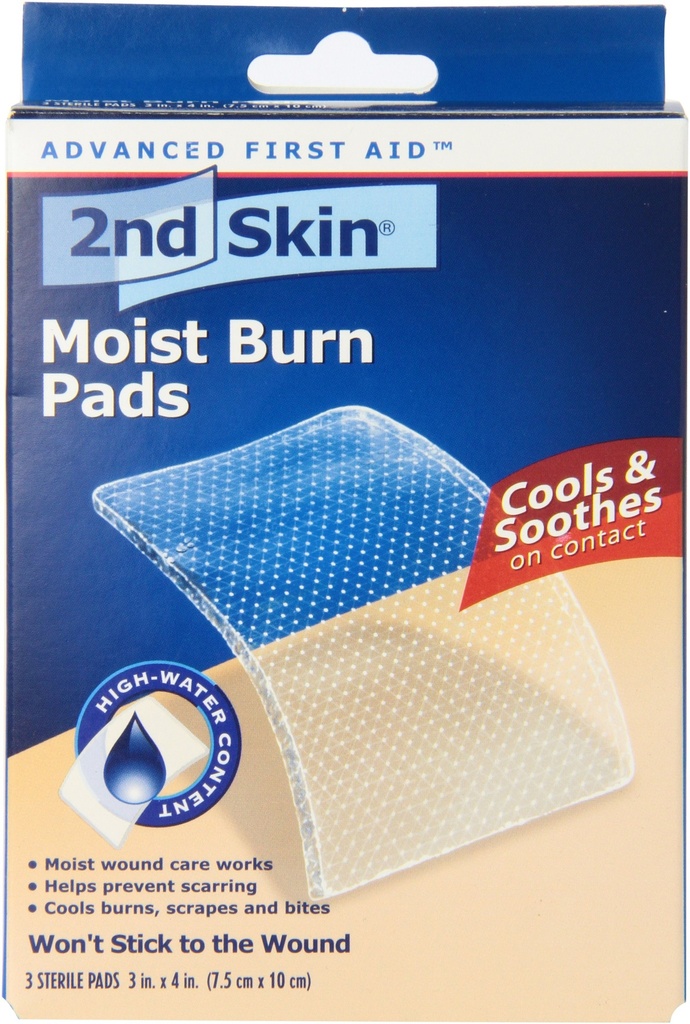 Spenco 2nd Skin Moist Burn Pads, Büyük (3 x 4 Inches)
