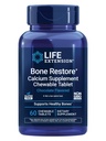 Life Extension Bone Restoreelli Supplement Chewable Tabletler, Bone Health Supplement, Food, Vitamin D, Minerals, Gluten Free, Non-GMO, 60 Tabletler