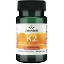 Swanson Vitamin K2 (Menaquinone-7) - Vitamin Supplement Supporting Cardiovascular ve Bone Health - Japon Natto'dan Regulateba'ya yardım etmek için - (30 Softgels, 100mcg Her)