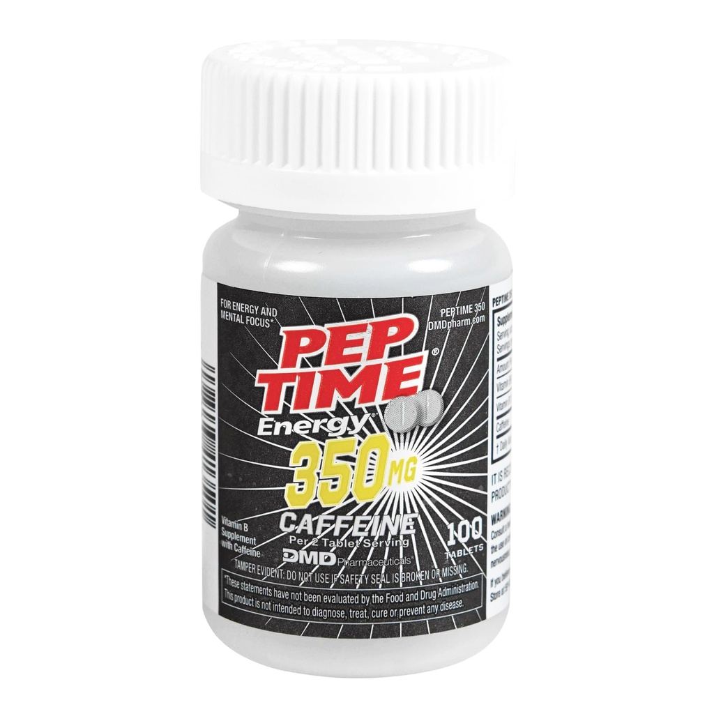 Tabletler, B6 ve B12 Caffeine Pills, hizmet başına 350 mg Caffeine, Fiziksel Performans ve Focus Supplement, 100 Kont