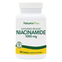 NaturesPlus Niacinamid, Sustained Release - 1000 mg, 90 Tablet - Yüksek Lisans Vitamini B3 Tamam - Vejetaryen, Gluten Free - 90 Hizmet