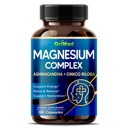 Magnezyum Kompleksi 8,600 mg - Ashwagandha + Ginkgo Biloba ile x8 Güç - Rahat ve geri yükleme, Restful Sleep - ABD Made & Tested (150 $ 1))