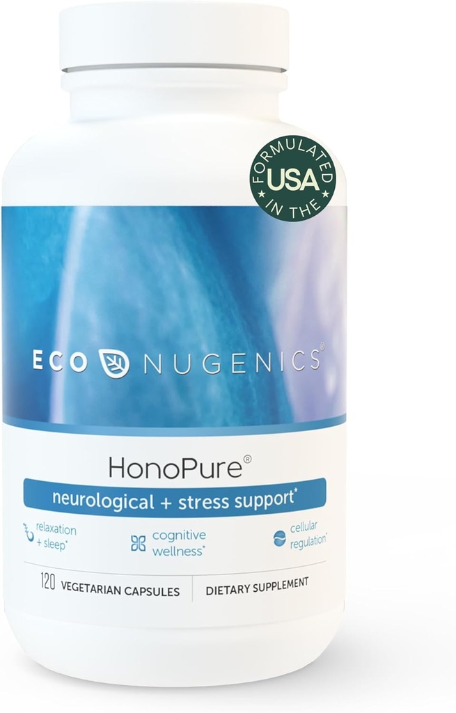 EkoNugenics – HonoPure – 120 Capsules | Profesyonel olarak %98 Pure Honokiol ile formüle edildi | Destek Hücreleri, Nöroloji ve Bilişsel Sağlık | Güvenli, Etkili ve Yüksek Lisanslı Antioksidan