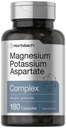 Horbäach Magnezyum P Properties Aspartate Kompleksi | 180 Capsules | Non-GMO ve Gluten Ücretsiz Formula