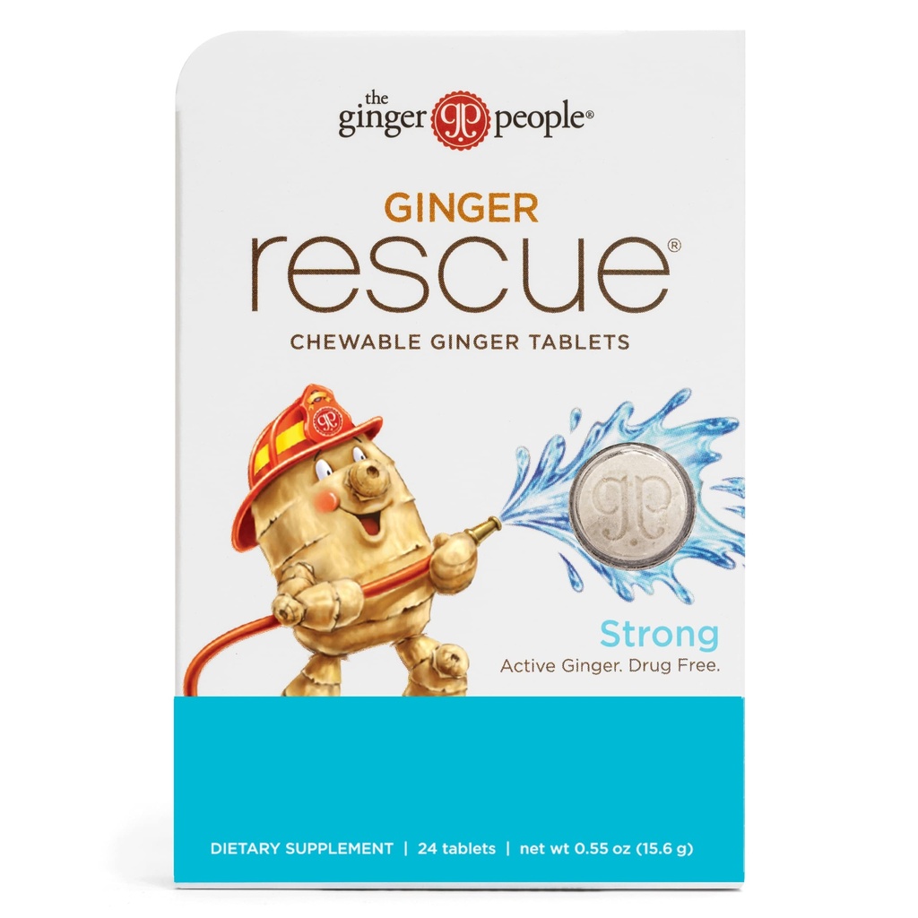 Ginger kurtarma Chewable Tabletler The Ginger People – Drug Free Digestive Health, Chewable Tabletler, Güçlü Ginger Flavor, 0,55 Oz, 24 Tabletler, (Paket 1)
