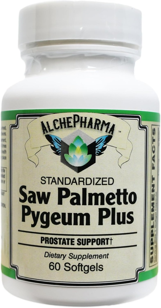 Saw Palmetto & PYGEUM Plus-Prostate Support [Avrupa Standartlaşmış ] Profesyonel Formula - 60 Softgels
