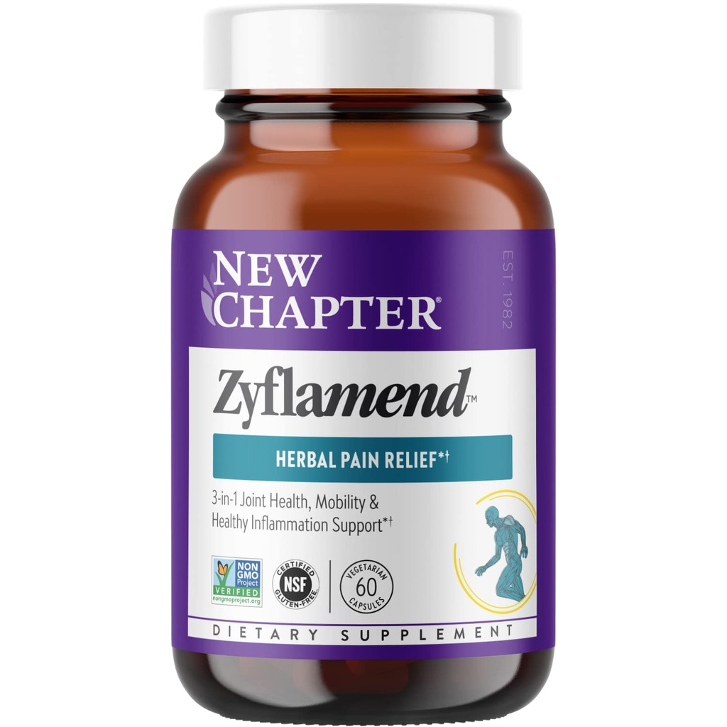 Yeni Bölüm ZyflamendTM Multi-Herbal Pain Reliever+ Joint Supplement, 10in-1 Superfood Assembly with Ginger & Turmeric for Health Inflammation Response & Herbal Pain Relief+, 60 Kont
