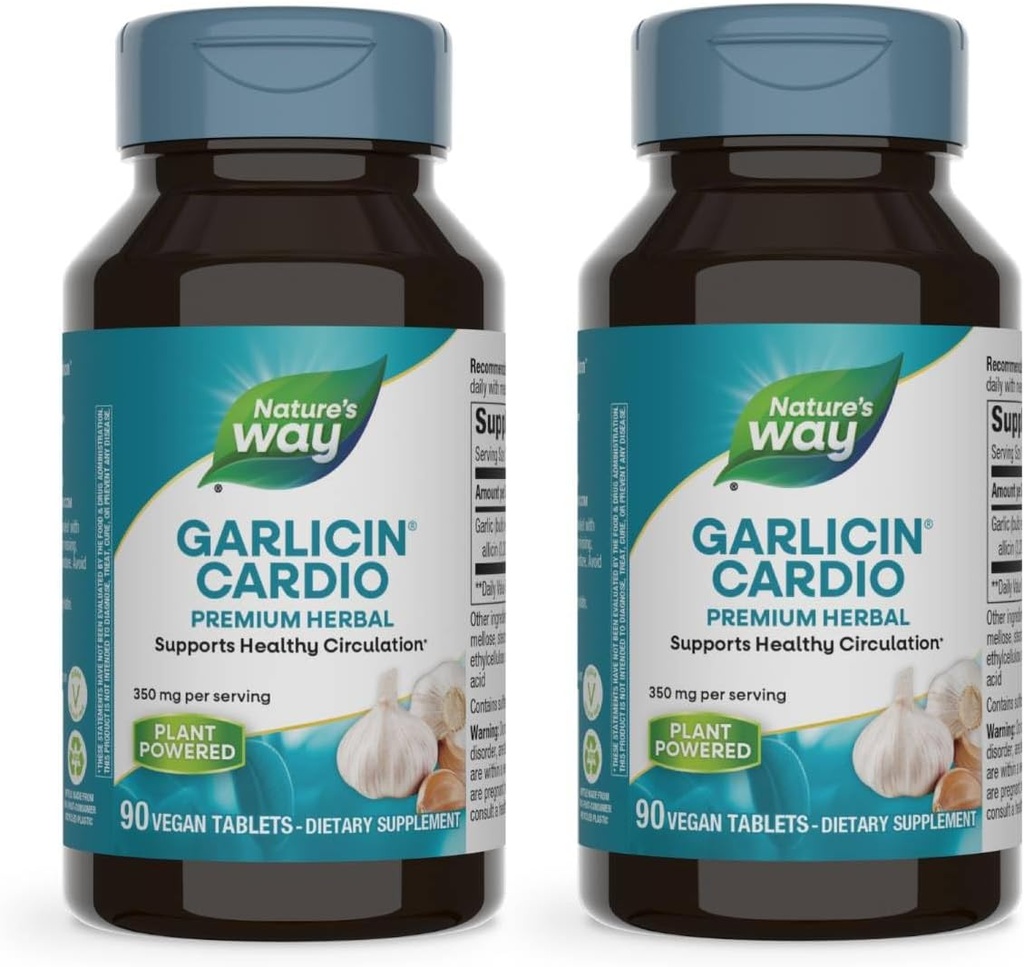 Nature's Waysin Cardio Premium Herbal Health Circulation Support * 90 Tabletler için 350 mg