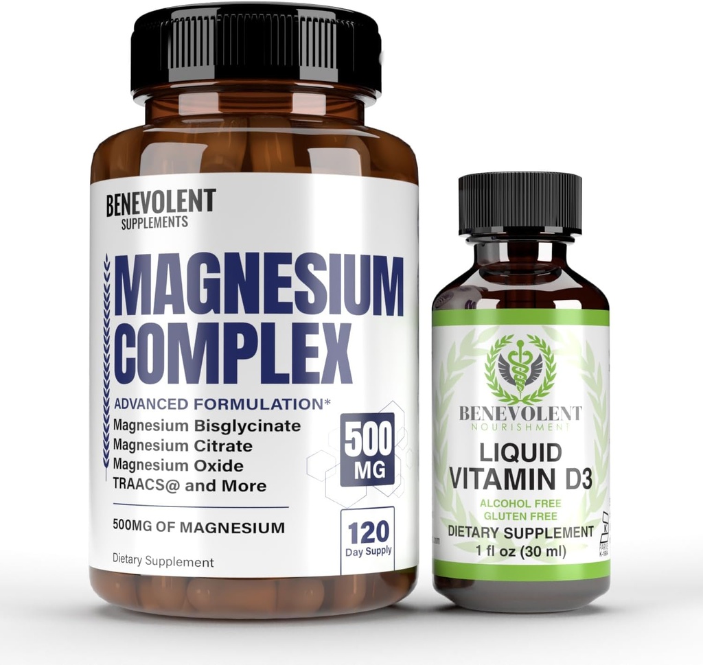 5 En İyi Formlar ve Sıvı Vitamin D3 5000 IU Sche - 4 Ay 500 mg Magnezyum Glycinate, Hoffman, Taurate, Chelate, Magnezyum Citrate - Sleep & Immune Support