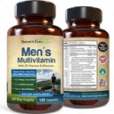 Erkekler için en iyi Multivitamin | Tamamen Erkeklerin Multivitaminleri ve Multimineralleri 20 A, C, D, E, B12, çinko & More Essential Vitamins for Men | Energy, Focus & Immune Health. 120 Capsules