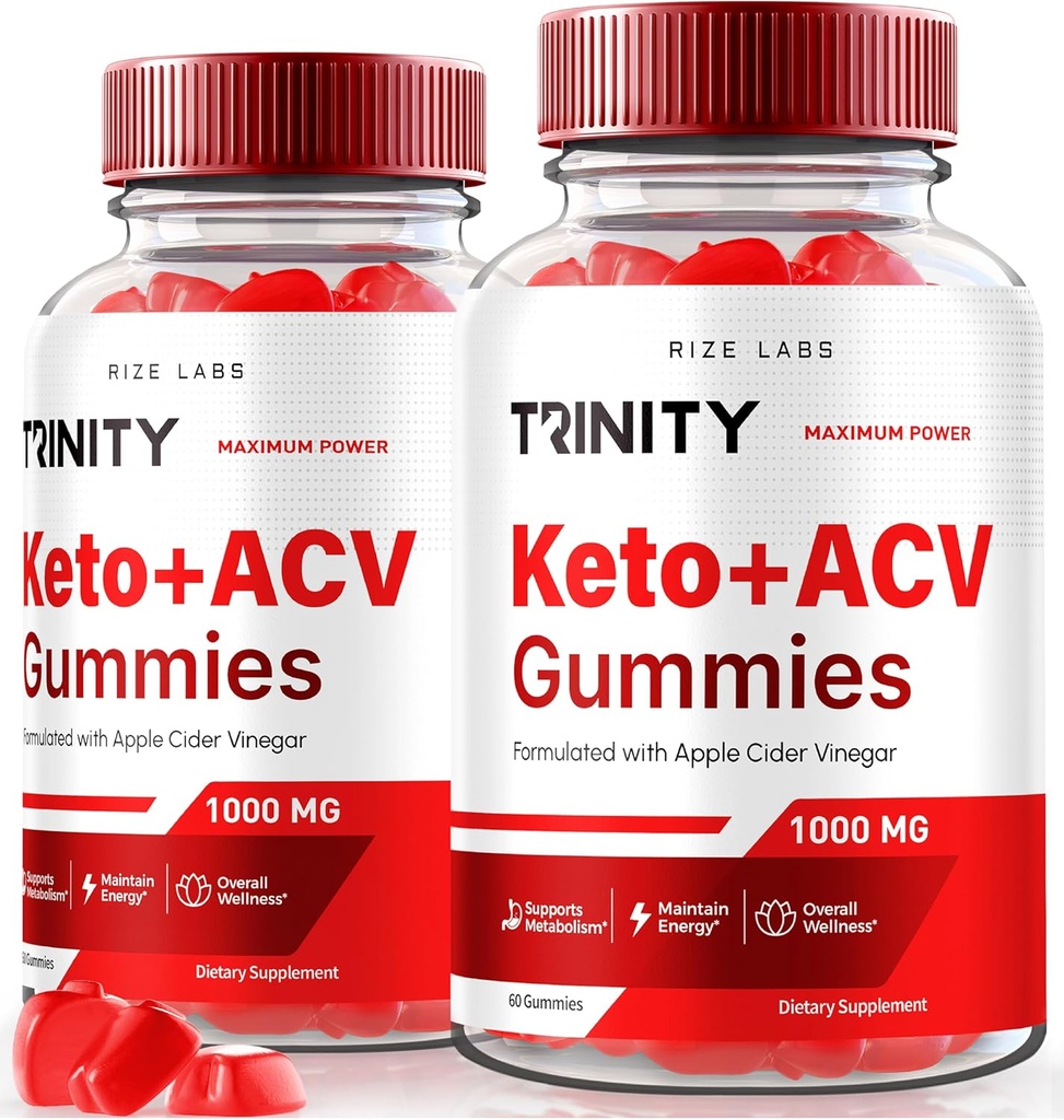 Laboratuarları (Brook of 2 Trinity Keto + ACV Gummies for Advanced Kilo Kaybı, Premium Keto Plus ACV Formula, All Natural Apple Cider Vinegar Supplement, Gummy 500 mg Review (120 Gummies)
