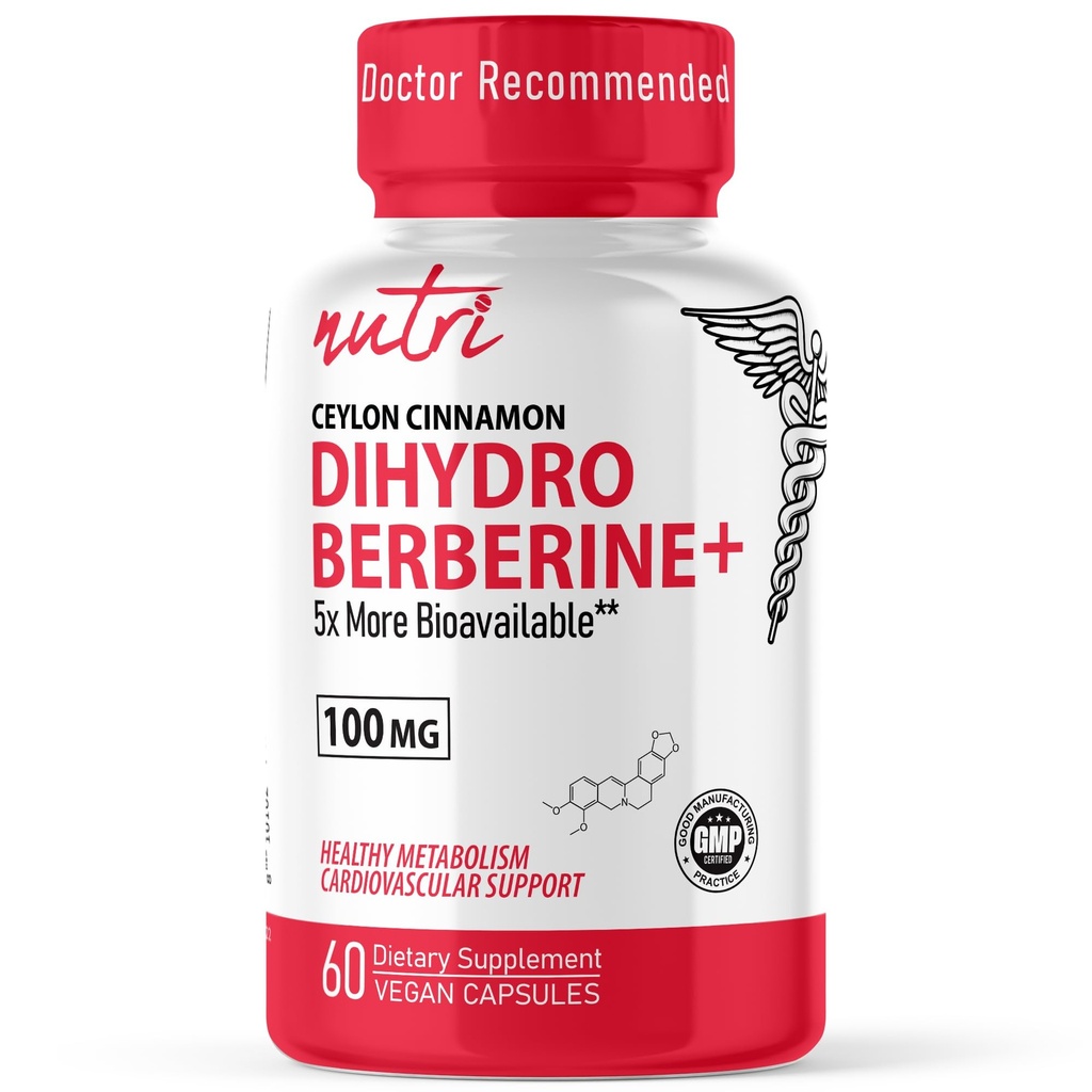 Doğanın Fusions Dihidrberine Supplement 100 mg 60 Capsules - Ceylon Cinnamon - 5X Düzenli Berberine HCL'den Daha Etkili