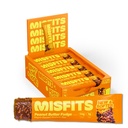 Misfits Vegan Protein Bars, Peanut Butter Fudge - Güncelleme Recipe | Plantive, Low Sugar & Carb, High Fiber Snacks | Pack of 15