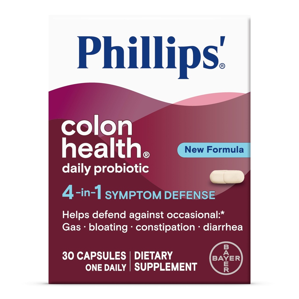 Phillips' Colon Health Probiyotik Capsules, 30-Count Şişe - Packs ve Save (Pack of 2)