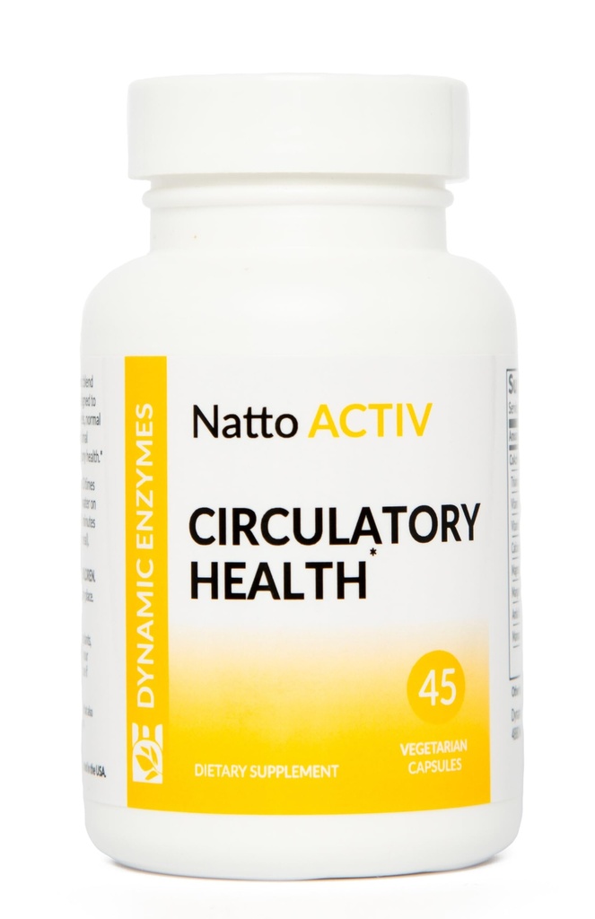 Natto ACTIV – Cardiovascular Health – Nattokinase Plus Serrapeptase & Bromelain - Sistemik Enzymes | 45 Kont