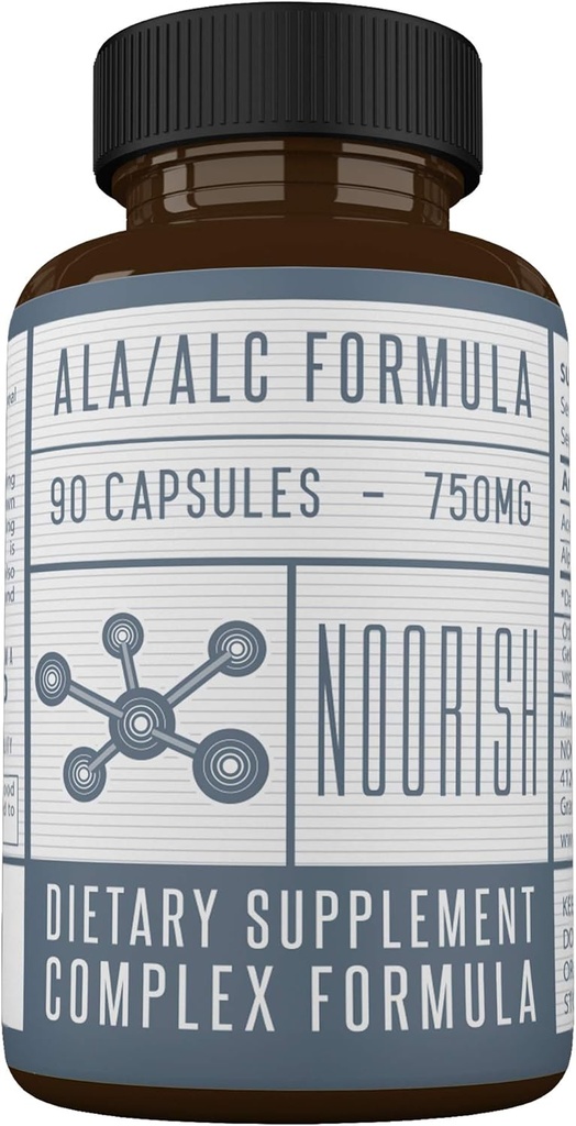 Acetyl L-Carnitine with Alfa Lipoic Acid - ALA ALC ALCAR - Alfa Lipoic Acid with Acetyl L-Carnitine - 525 mg ALCAR - 225 mg ALA - 90 Capsules