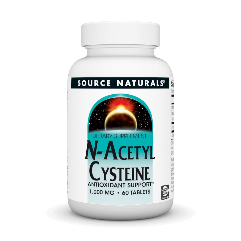 Source Naturals N-Acetyl Cysteine Antioksi Support 1000 mg Diyeter Supplement That Supports Respiratory Health* - 60 Tabletler