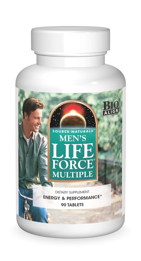 Source Naturals Men's Life Force multiple Daily Multivitamin & Immune Health Supplement - 13 Temel Vitaminler, Nutrients & Mineraller - 180 Tabletler