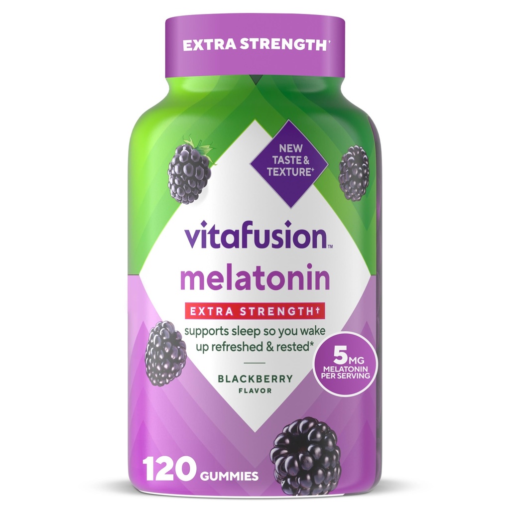 Vitafüzyon Ekstra Güçlü Melatonin Gummy Vitamins, 5 mg, 120 ct Gummies