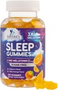 Melatonin Sleep Gummies - Melatonin 6mg Per Servis - Sugar-Free Melatonin Gummy for Yetişkinler - Ekstra Güçlü Uyku Gummy Supplement - Supports Restful Sleep - Tasty Orange Flavor - 120 Gummies