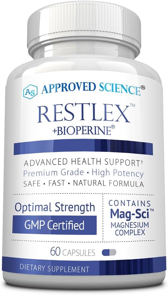 Onaylanmış Bilim Restlex - 420 mg Glycinate Mix, L-theanine 200 mg - 60 Capsules