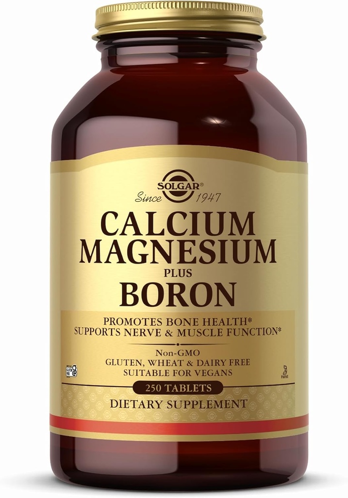 Solgardis Magnezyum Plus Boron - 250 Tablet - Non-GMO, Vegan, Gluten Free, Dairy Free, Kosher - 83 Hizmetler