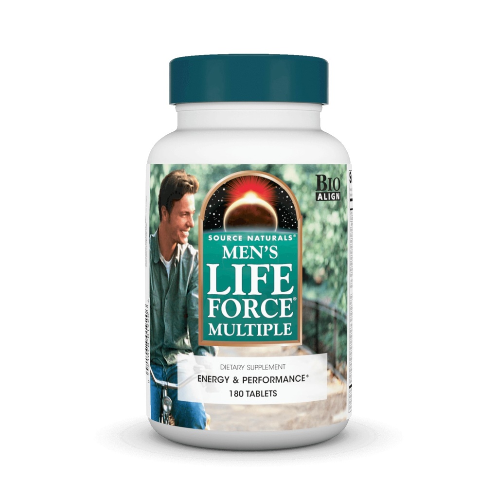 Source Naturals Men's Life Force multiple Daily Multivitamin & Immune Health Supplement - 13 Temel Vitaminler, Nutrients & Mineraller - 180 Tabletler