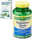 Magnezyum Citrate 100 mg | Citrato de Magnesio, 100 Capsules | Highly Absorbable | Bone için Hızlı Yayın, Nerve, Muscle Health | Tamam for Sleep, Heart, Magnezyum Supplements